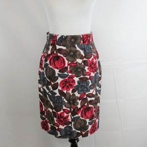 Boden Classic Pencil In Fall Floral Print